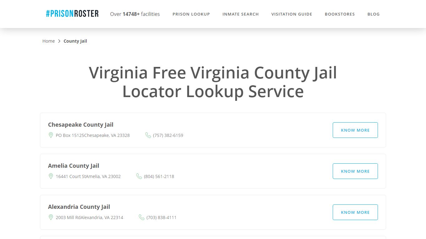 Virginia County Jail Inmate Lookup - Prisonroster